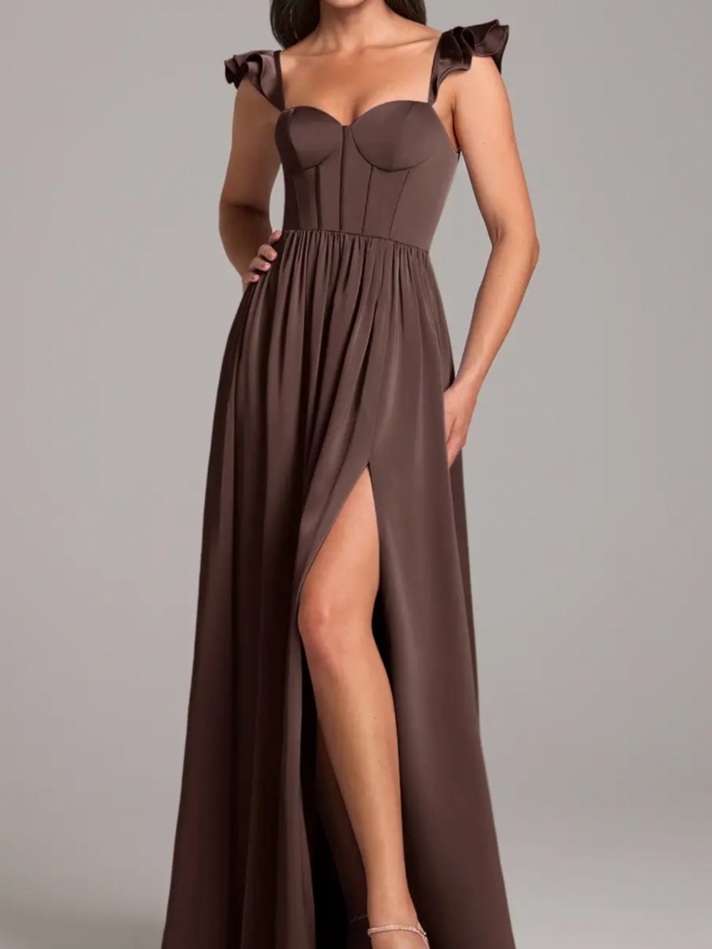 Azazie ganache a20 dress